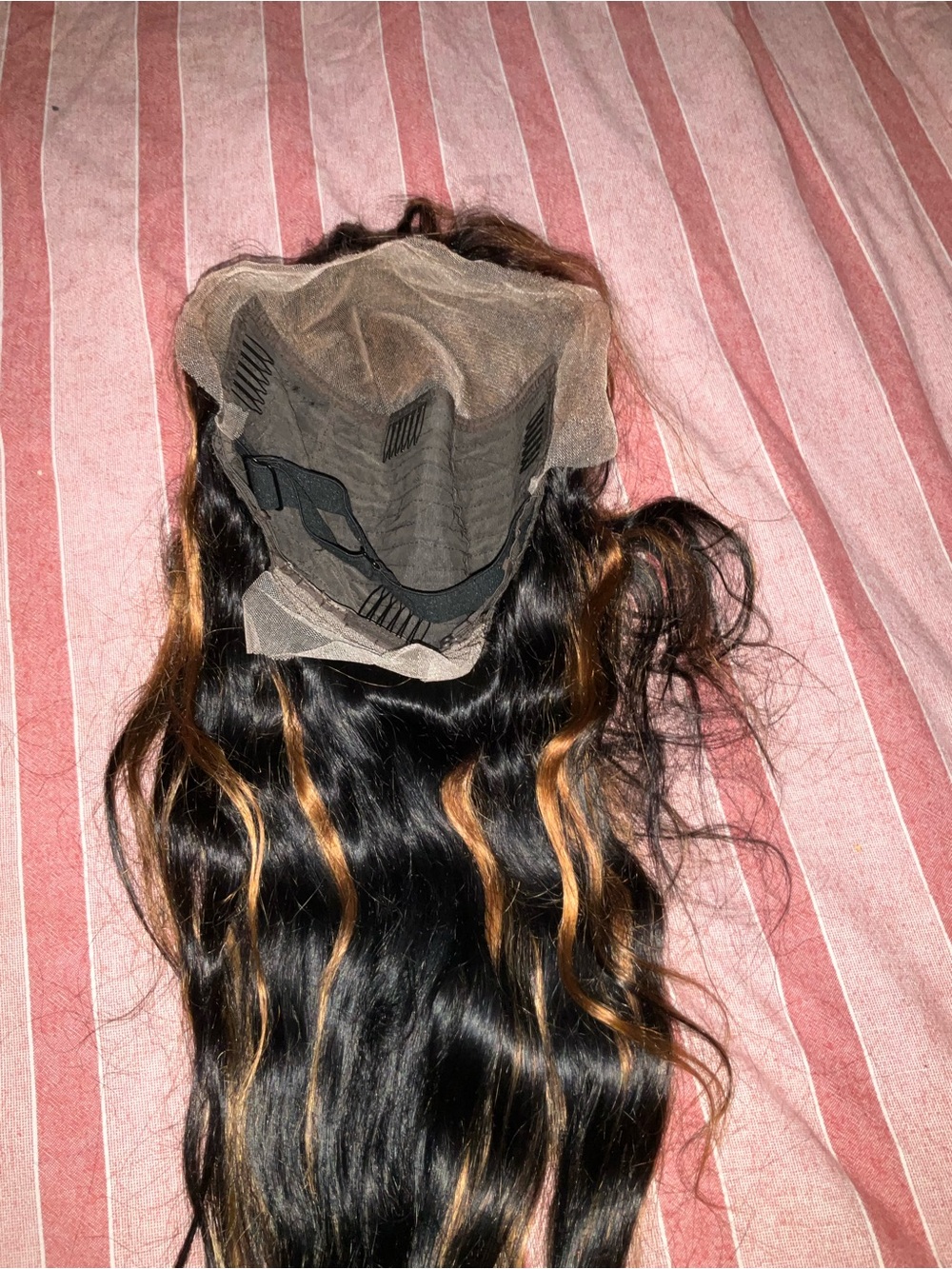 Black Wig with Caramel Highlights - Women Hair Extensions